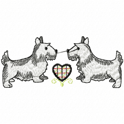 Dogs Embroidery Design 3 Dogs Embroidery Design 3